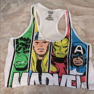 Marvel crop sleep tank.